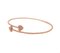 White Diamond & 18K Rose Gold Cuff Bracelet with Heart Detail 3