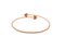 White Diamond & 18K Rose Gold Cuff Bracelet with Heart Detail 2