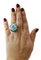 Sapphire, Turquoise Paste, Diamond, Silver & Rose Gold Ring, Image 6