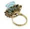 Anello con zaffiro, turchese, diamanti, argento e oro rosa, Immagine 3
