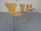 Danish 3107 Butterfly Chairs by Arne Jacobsen for Fritz Hansen, 1995, Set of 4 4