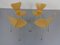 Chaises Butterfly 3107 par Arne Jacobsen pour Fritz Hansen, Danemark, 1995, Set de 4 3