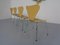 Danish 3107 Butterfly Chairs by Arne Jacobsen for Fritz Hansen, 1995, Set of 4 7
