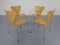 Danish 3107 Butterfly Chairs by Arne Jacobsen for Fritz Hansen, 1995, Set of 4 14