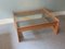 Coffee Table in Light Oak and Glass Top, 1960s, Image 3