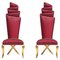 Gold and Red Chairs, Set of 2 1