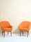 Scandinavian Armchairs with Orange Fabric, Set of 2 5