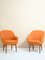Scandinavian Armchairs with Orange Fabric, Set of 2, Image 5