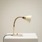 Cream and Brass Gooseneck Desk Lamp by Hans-Agne Jakobsson for AJH, Sweden, 1950s, Image 2