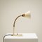 Cream and Brass Gooseneck Desk Lamp by Hans-Agne Jakobsson for AJH, Sweden, 1950s 3
