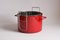 Red Enamel Fryer by Michael Lax for Emalco Switzerland 7