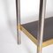 Brushed Steel Consoles in Golden Brass with Laminate Trays, Set of 2, Image 3