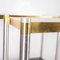 Brushed Steel Consoles in Golden Brass with Laminate Trays, Set of 2 4