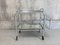 French Brushed Metal Mirror Drinks Trolley with Removable Tray 1