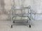 French Brushed Metal Mirror Drinks Trolley with Removable Tray, Image 1