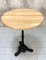 Solid Oak and Cast Iron Bistro Table, Image 1