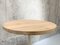 Circular Solid Oak and White Cast Iron Pedestal Bistro Table 2