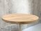 Circular Solid Oak and White Cast Iron Pedestal Bistro Table, Image 2