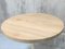 Circular Solid Oak and White Cast Iron Pedestal Bistro Table 4