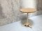 Circular Solid Oak and White Cast Iron Pedestal Bistro Table 1