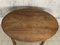 Walnut Wood Oval Drop Leaf Bistro Side Table 4