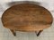 Walnut Wood Oval Drop Leaf Bistro Side Table 5