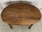 Walnut Wood Oval Drop Leaf Bistro Side Table, Image 5