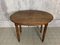 Walnut Wood Oval Drop Leaf Bistro Side Table 1