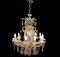 Large Italian Murano Crystal Chandelier, 1950s 3