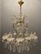 Italian Large Crystal Murano Glass Chandelier, 1950s, Image 1