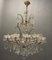 Italian Large Crystal Murano Glass Chandelier, 1950s, Image 4