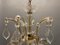 Italian Large Crystal Murano Glass Chandelier, 1950s 6