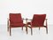 Midcentury Danish pair of easy chairs model 138 by Finn Juhl for France & Søn, Image 1