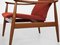 Midcentury Danish pair of easy chairs model 138 by Finn Juhl for France & Søn, Image 11