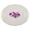 Ovaler Servierteller aus handbemaltem Porzellan mit violetten Blüten von Meissen 1