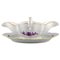 Sauce Boat in Hand Painted Porcelain with Purple Flowers from Meissen, Image 1