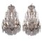 Glass & Bronze Chandeliers, Italy, Late 19th-Century, Set of 2 1