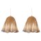 Large Zenda Murano Glass Pendant Lamps by Luciano Vistosi, Italy, 1965, Set of 2 1