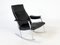 Black Leather Rocking Chair with Ottoman, 1960s 5