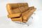 Mid-Century Tan Leather 3-Seat Sofa with Chrome Base from Howard Keith, 1960s, Image 3