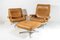 Mid-Century Tan Leather Swivel Chairs with Footstool on Chrome Base from Howard Keith, 1960s, Set of 2 6