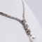 Vintage Necklace in 14K White Gold with 3 Diamonds and Pearl, 1980s 3