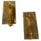 Mid-Century Modern Italian Brass and Smoked Glass Wall Sconces by Gaetano Sciolari, 1960s, Set of 2 1