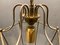 Bronze Glass Light Pendant Lantern, 1950s 5