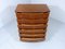 Teak Chest of Drawers with Rounded Front, 1960s 8