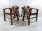 Brutalist Oak Chairs, 1970s, Set of 4 7