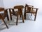 Brutalist Oak Chairs, 1970s, Set of 4 10