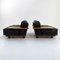 Pianura Armchairs in Black Leather by Mario Bellini for Cassina, 1970s, Set of 2 3
