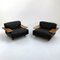 Pianura Armchairs in Black Leather by Mario Bellini for Cassina, 1970s, Set of 2, Image 5