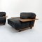 Pianura Armchairs in Black Leather by Mario Bellini for Cassina, 1970s, Set of 2 6